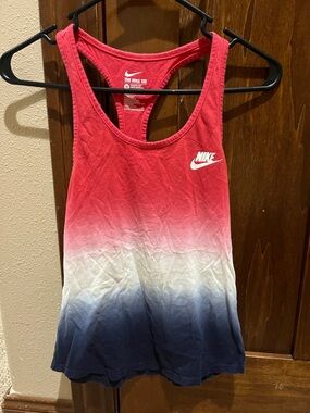 Nike Red White Blue Ombre Racerback Tank